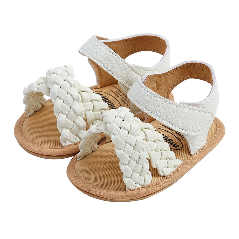 PU LEATHER BRAID SANDALS